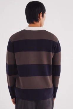 Springfield Polos|Camisolas-Suéter polo riscas largo cru