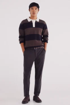 Springfield Polos|Camisolas-Suéter polo riscas largo cru