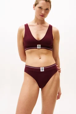 Tommy Jeans Roupa Interior-Sutiã bralette canelado com elástico e logo estampado