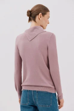 Cortefiel Camisolas-Sweater gola botões Roxo