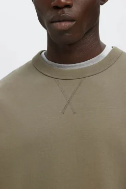 Selected Sweatshirts-Sweatshirt 100% algodão orgânico Verde