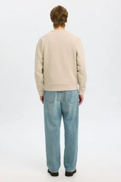 Selected Sweatshirts-Sweatshirt 100% algodão orgânico Tostado