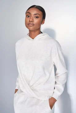 Dash and Stars Sweatshirts-Sweatshirt branco drapeado beige