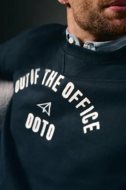 OOTO Sweatshirts-Sweatshirt caixa logo Azul