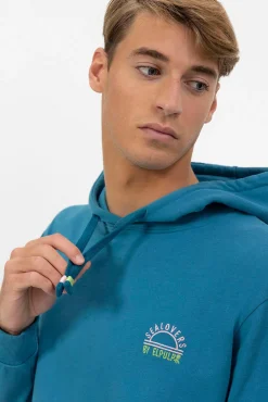 elPulpo Sweatshirts-Sweatshirt capuz com bordado Sealovers Azul