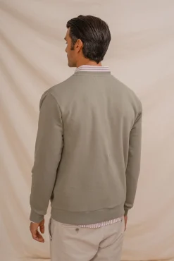 Celopman Sweatshirts-Sweatshirt com bordado frontal verde