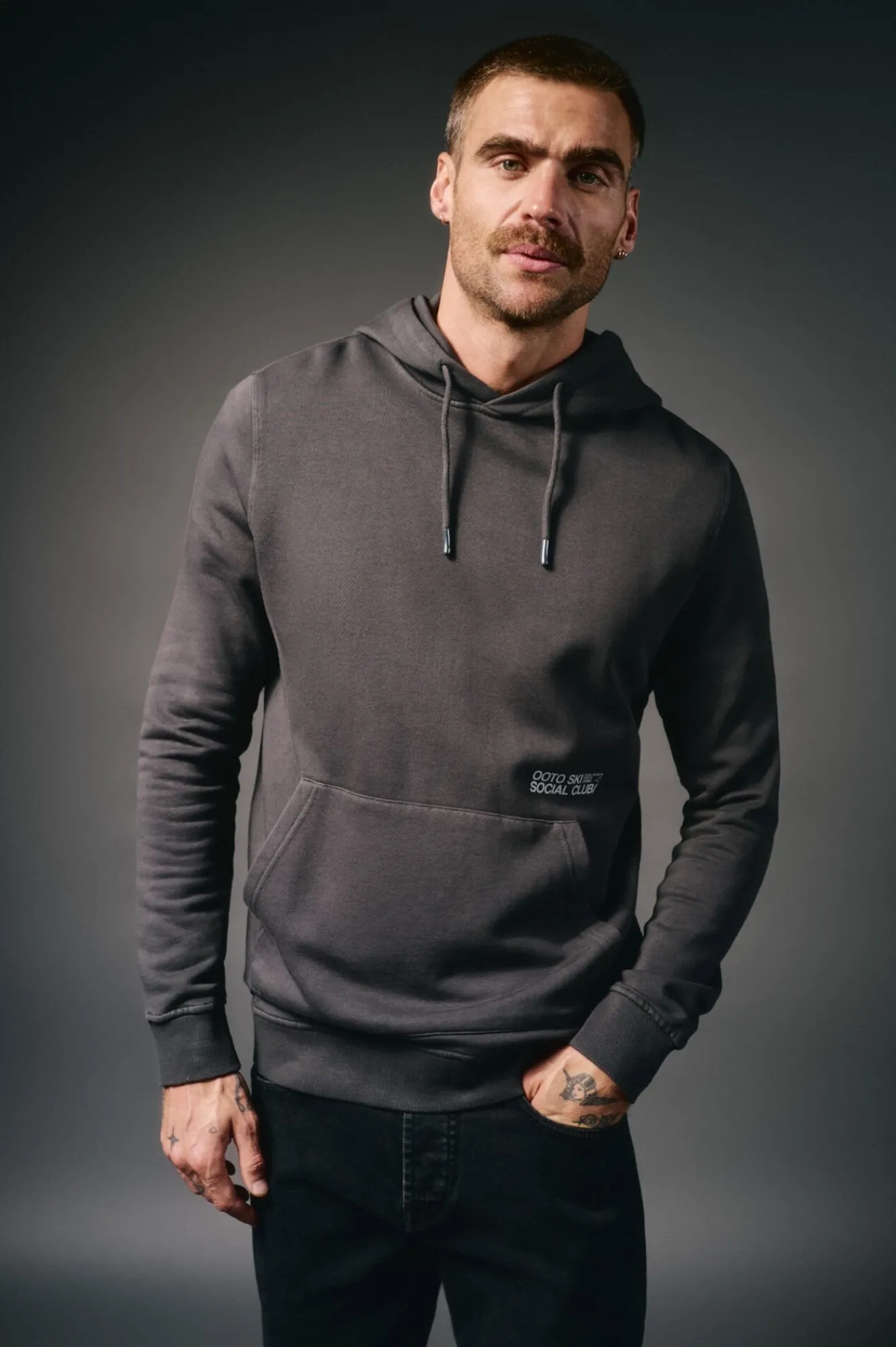 OOTO Sweatshirts-Sweatshirt com capuz Cinzento