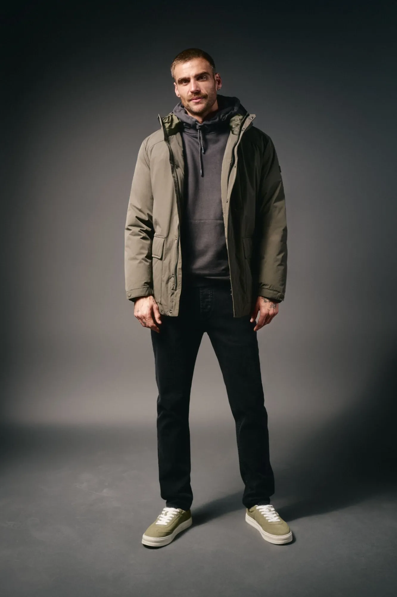 OOTO Sweatshirts-Sweatshirt com capuz Cinzento