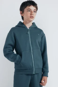 Springfield Kids Sweatshirts|T-Shirts-Sweatshirt com capuz aberto para menino azul