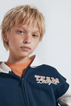 Springfield Kids Sweatshirts|T-Shirts-Sweatshirt com capuz capuz azul