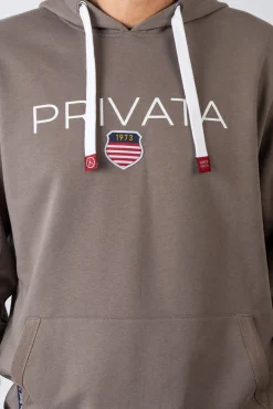 Privata Sweatshirts-Sweatshirt com capuz e bolsos Castanho