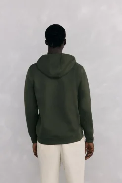 Pedro del Hierro Sweatshirts-Sweatshirt com capuz em tecido técnico Verde