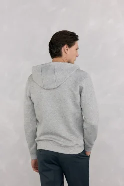 Pedro del Hierro Sweatshirts-Sweatshirt com capuz em tecido técnico Cizento