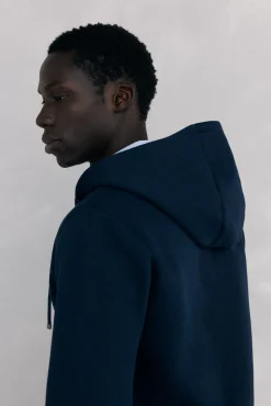 Pedro del Hierro Sweatshirts-Sweatshirt com capuz em tecido técnico Azul