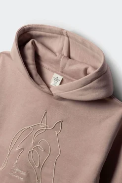 Springfield Kids Sweatshirts|T-Shirts-Sweatshirt com cordão para cavalo para menina rosa