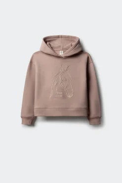 Springfield Kids Sweatshirts|T-Shirts-Sweatshirt com cordão para cavalo para menina rosa