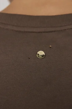 Pedro del Hierro Sweatshirts-Sweatshirt com detalhe de miçangas Verde