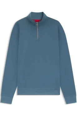 HUGO Sweatshirts-Sweatshirt com fecho-éclair Azul