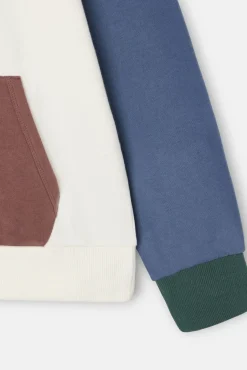 Silbon Sweatshirts-Sweatshirt com fecho-éclair pela meia Ecru