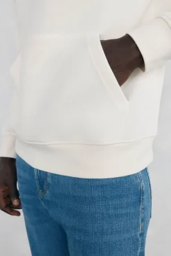 Pedro del Hierro Sweatshirts-Sweatshirt com gola de fecho-éclair em tecido técnico Branco