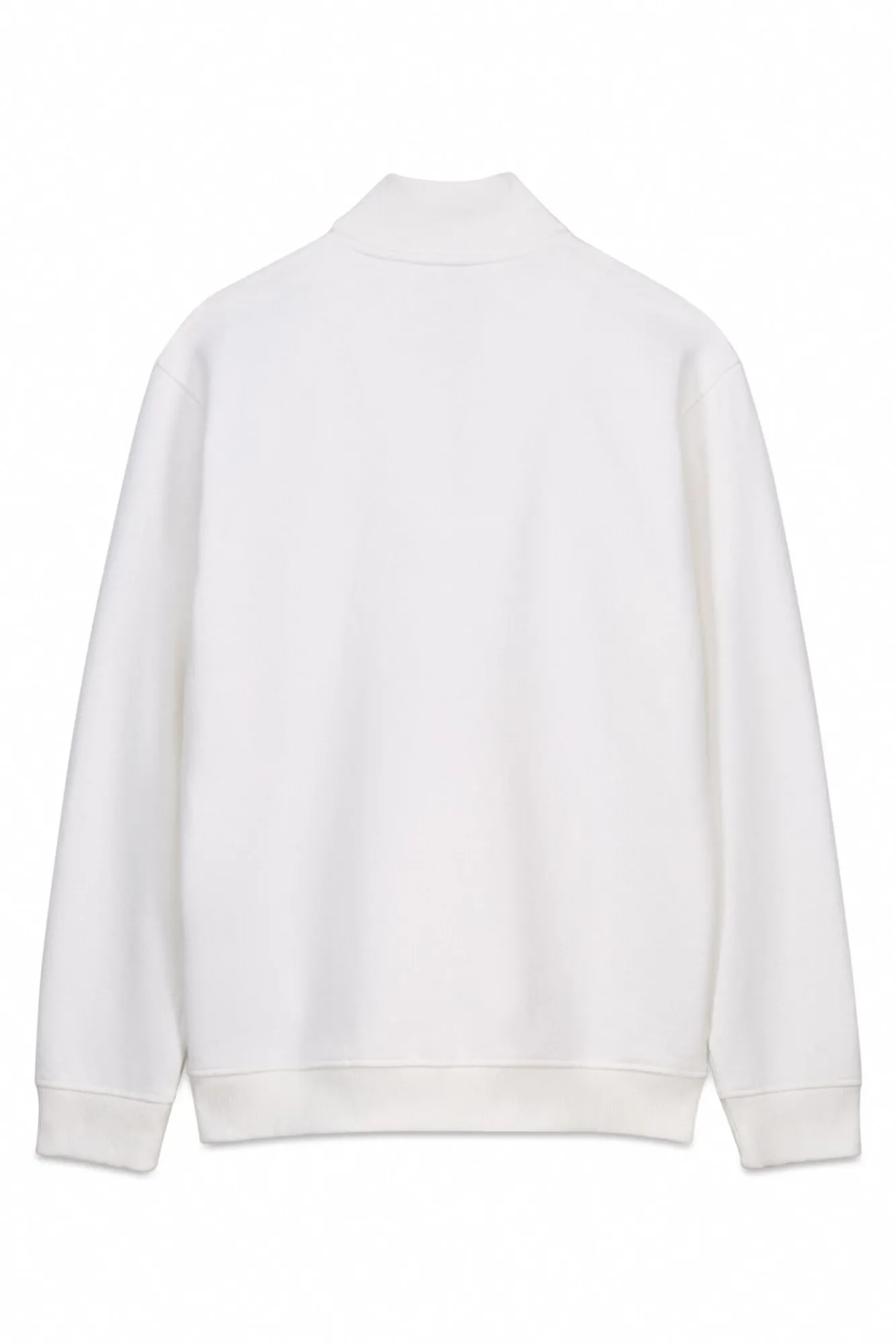 OOTO Sweatshirts-Sweatshirt com gola de fecho-éclair Branco
