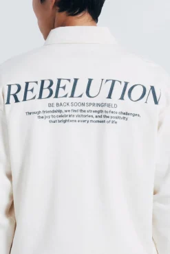 Springfield Sweatshirts-Sweatshirt com gola de rugby branco