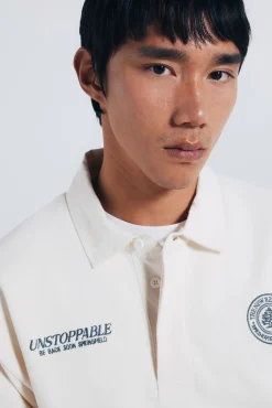 Springfield Sweatshirts-Sweatshirt com gola de rugby branco