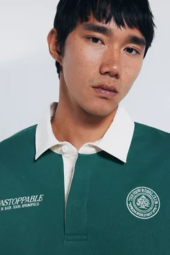 Springfield Sweatshirts-Sweatshirt com gola de rugby verde