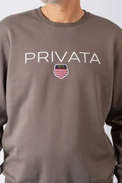 Privata Sweatshirts-Sweatshirt com gola redonda Castanho