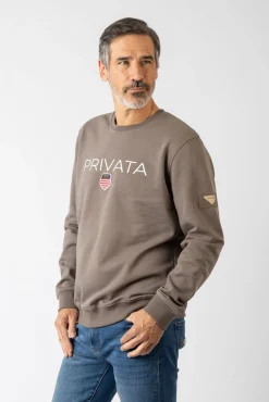 Privata Sweatshirts-Sweatshirt com gola redonda Castanho