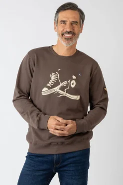 Privata Sweatshirts-Sweatshirt com gola redonda Castanho