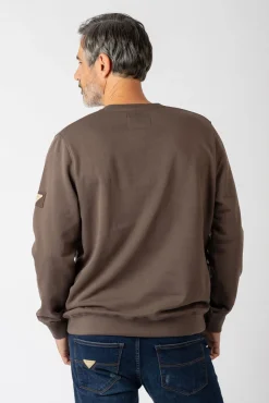 Privata Sweatshirts-Sweatshirt com gola redonda Castanho