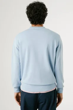 Pepe Jeans Sweatshirts-Sweatshirt com gola redonda , logo e estampado. azul