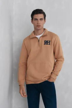Pedro del Hierro Sweatshirts-Sweatshirt com gola Vespa Marrom
