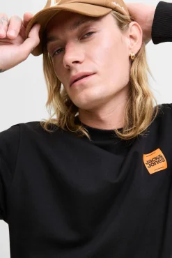 Jack & Jones Sweatshirts-Sweatshirt com logo contrastante preto