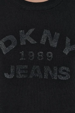 DKNY Sweatshirts-Sweatshirt com logo preto