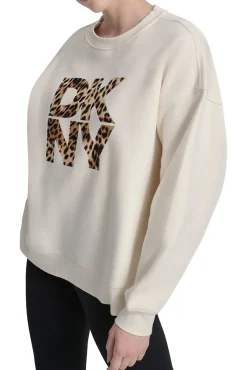 DKNY Sweatshirts-Sweatshirt com logo bege