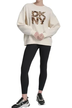 DKNY Sweatshirts-Sweatshirt com logo bege