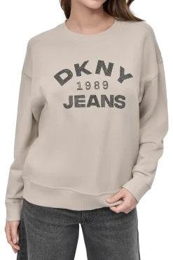 DKNY Sweatshirts-Sweatshirt com logo bege