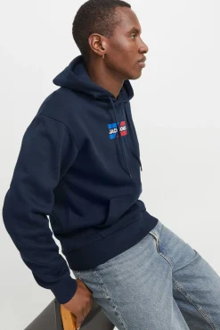 Jack & Jones Sweatshirts-Sweatshirt com logo frontal azul