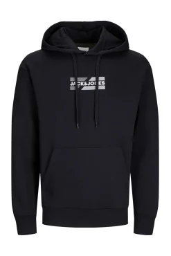Jack & Jones Sweatshirts-Sweatshirt com logo frontal preto