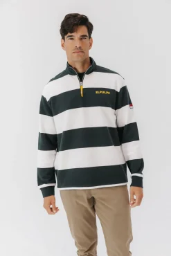 elPulpo Sweatshirts-Sweatshirt com logo riscas Perkins Verde