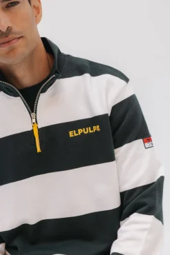 elPulpo Sweatshirts-Sweatshirt com logo riscas Perkins Verde