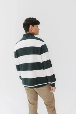 elPulpo Sweatshirts-Sweatshirt com logo riscas Perkins Verde