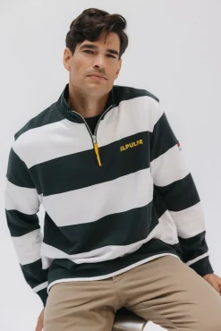 elPulpo Sweatshirts-Sweatshirt com logo riscas Perkins Verde