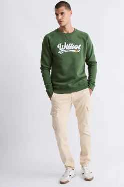 Williot Sweatshirts-Sweatshirt com manga raglan com logo vintage Verde