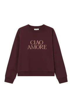 Grace & Mila Sweatshirts-Sweatshirt com mensagem em marrom Granada