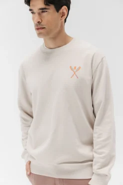 elPulpo Sweatshirts-Sweatshirt com pás desenhadas Ecru