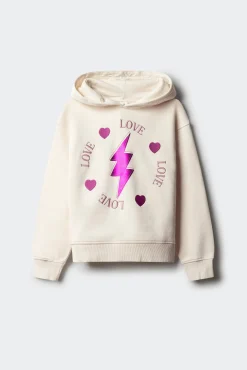 Springfield Kids Sweatshirts|T-Shirts-Sweatshirt com zíper para menina. branco