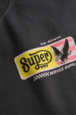 Superdry Sweatshirts-Sweatshirt corte folgado cinzento